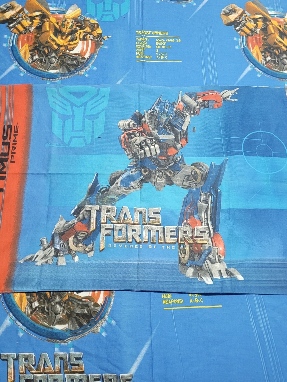 Transformers Revenge Of The Fallen Flat Twin Sheet & Pillowcase 2009 Jay Franco
